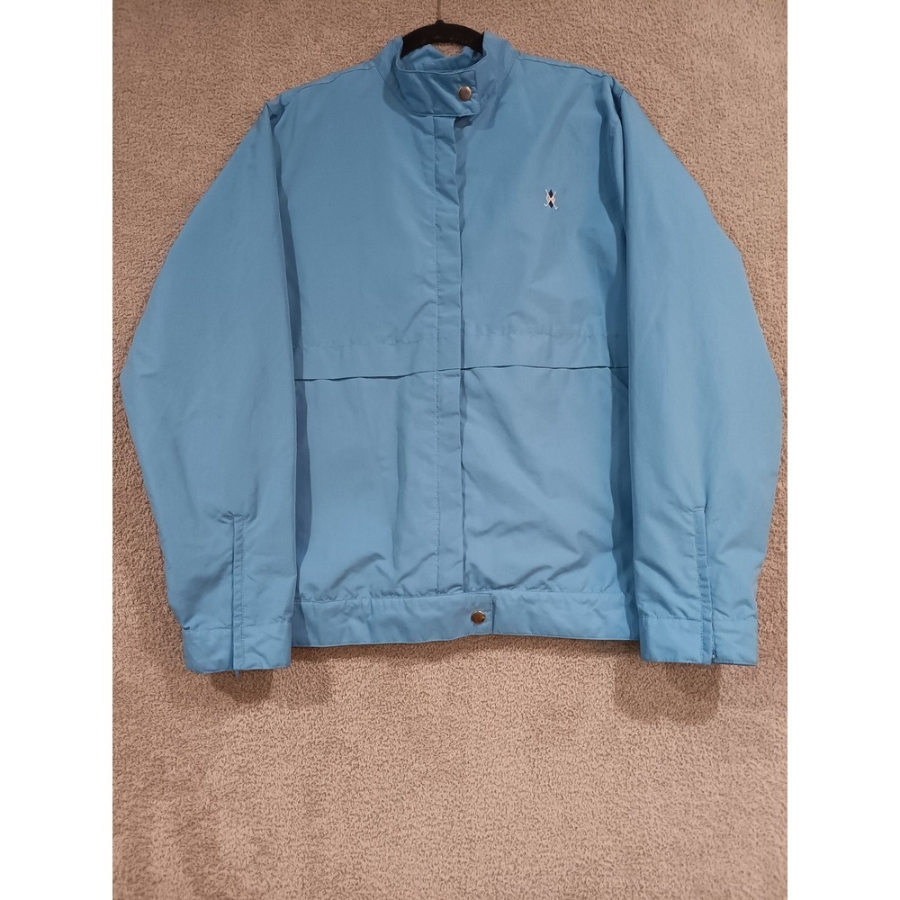 Charter Club Blue Bomber Jacket XL Men's Vintage 90s Lightweight Windbreaker Sna